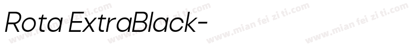 Rota ExtraBlack字体转换